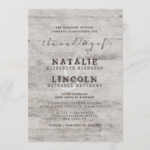 Invitation Chartreuse sculptée Mariage de bouleau rustique