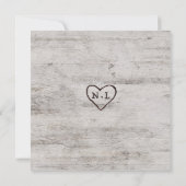 Invitation Chartreuse sculptée Rustic Birch Mariage Carré (Dos)