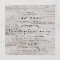 Chartreuse sculptée Rustic Birch Mariage Carré