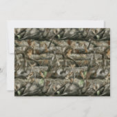 Invitation Chasse à la Turquie drôle Camo Homme Anniversaire (Dos)