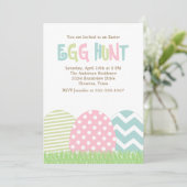 Invitation Chasse à oeuf de pâques (Debout devant)