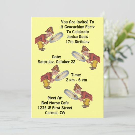 Invitation Chasse à Sherlock d'invitation de partie de (Debout devant)