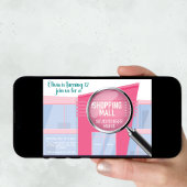 Invitation Chasse au centre commercial, 12 Anniversaire