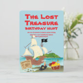 Invitation Chasse au trésor Anniversaire (Debout devant)