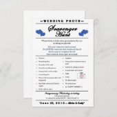 Invitation Chasse au trésor de photos de mariage (Devant / Derrière)