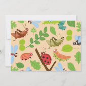 Invitation Chasse aux insectes Jardin Scavenger Anniversaire (Dos)