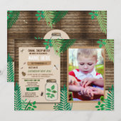 Invitation Chasse aux insectes Photo Safari Fête Feuilles Feu (Devant / Derrière)