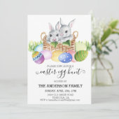 Invitation Chasse aux œufs à l'aquarelle de Pâques  (Debout devant)