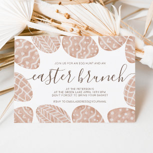 Invitation Chasse aux oeufs Cute boho Scandi Brunch de la Cha