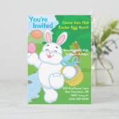 Invitation Chasse aux oeufs de la fête du printemps (Debout devant)