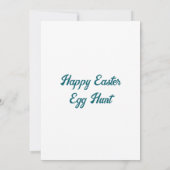 Invitation Chasse aux oeufs de lapin de fusées (Dos)