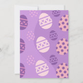 Invitation Chasse aux oeufs de lapin de Pâques et Brunch du d (Dos)