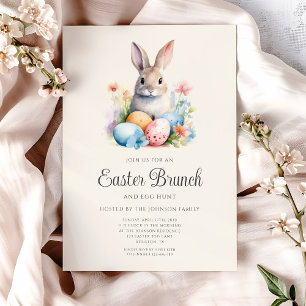 Invitation Chasse Aux Oeufs De Lapin Et Brunch De Pâques