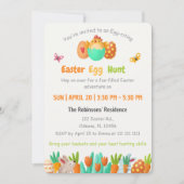 Invitation Chasse aux oeufs de Pâques (Devant)