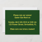 Invitation Chasse aux oeufs de Pâques (Dos)