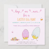 Invitation Chasse aux oeufs de Pâques (Devant)