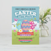 Invitation Chasse aux œufs de Pâques (Debout devant)