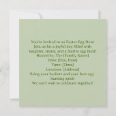 Invitation Chasse aux œufs de Pâques (Dos)