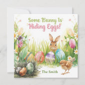 Invitation Chasse aux œufs de Pâques (Devant)