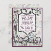 Invitation Chasse aux oeufs de Pâques (Devant / Derrière)