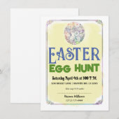 Invitation Chasse aux œufs de Pâques Aquarelle Jaune Flyer (Devant / Derrière)