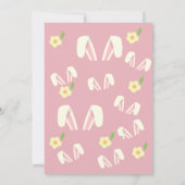 Invitation Chasse aux oeufs de Pâques Bleu Rose Bleu Bleu De  (Dos)