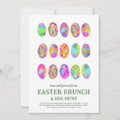 Invitation Chasse aux oeufs de Pâques Brunch Aquarelle modern (Devant)