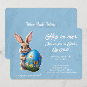 Invitation Chasse aux œufs de Pâques Brunch Hop par-dessus La