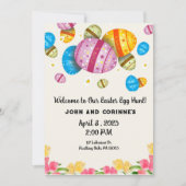 Invitation Chasse aux oeufs de Pâques Brunny de Pâques (Devant)