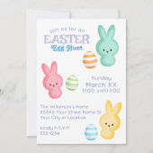 Invitation Chasse aux oeufs de Pâques de Marshmallow (Devant)