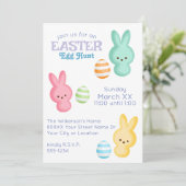 Invitation Chasse aux oeufs de Pâques de Marshmallow (Debout devant)