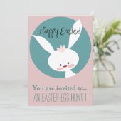 Invitation Chasse aux oeufs de Pâques Dessin de la fête de Pâ (Debout devant)
