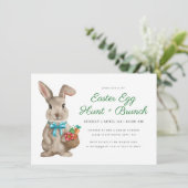Invitation Chasse aux oeufs de Pâques et Brunch (Debout devant)