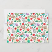 Invitation Chasse aux oeufs de Pâques et Brunch (Dos)