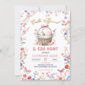 Invitation Chasse aux œufs de Pâques et brunch aux fleurs sau (Devant)