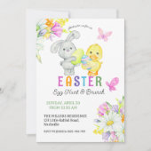 Invitation Chasse aux oeufs de Pâques et Brunch Broustillant  (Devant)