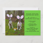 Invitation Chasse aux oeufs de Pâques et Chiens de fête Invit (Devant)