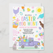 Invitation Chasse aux oeufs de Pâques Evénement aux oeufs de  (Devant)