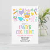 Invitation Chasse aux oeufs de Pâques Evénement aux oeufs de  (Debout devant)