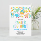 Invitation Chasse aux oeufs de Pâques Evénement aux oeufs de (Debout devant)