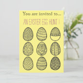 Invitation Chasse aux oeufs de Pâques Fête de Pâques (Debout devant)