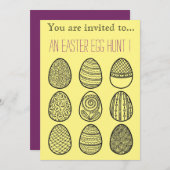 Invitation Chasse aux oeufs de Pâques Fête de Pâques (Devant / Derrière)