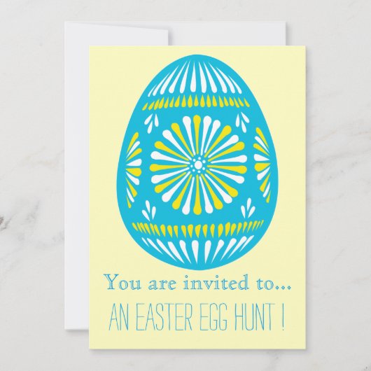 Invitation Chasse aux oeufs de Pâques Fête de Pâques à motif (Devant)