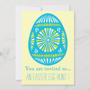 Invitation Chasse aux oeufs de Pâques Fête de Pâques à motif 