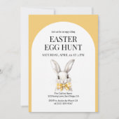 Invitation Chasse aux oeufs de Pâques lapin mignonne moderne  (Devant)