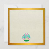 Invitation Chasse aux œufs de Pâques mignonne et papillons co (Dos)