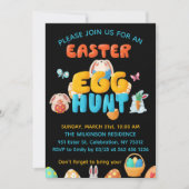 Invitation Chasse aux œufs de Pâques noirs  (Devant)