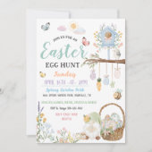 Invitation Chasse aux œufs de Pâques pastel Gnomes (Devant)