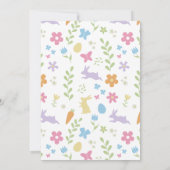 Invitation Chasse aux oeufs de Pâques Pastel rose simple et m (Dos)