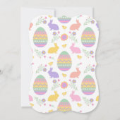 Invitation Chasse aux oeufs de Pâques, printemps, lapin, fête (Dos)